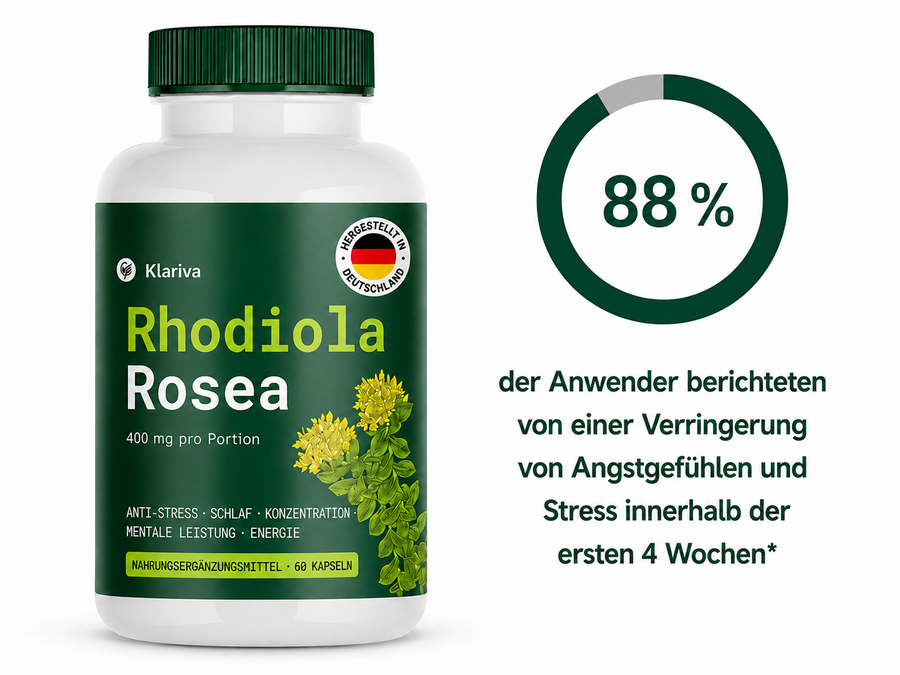 Flasche von Klariva Rhodiola Rosea