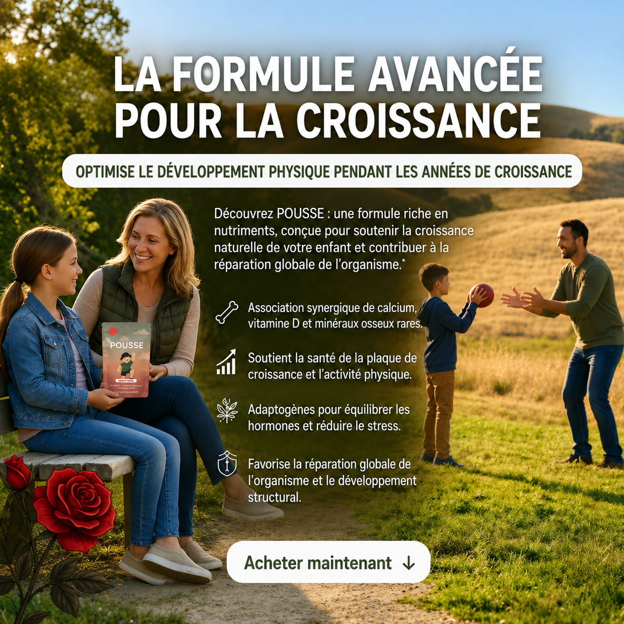 Pousse™ — gummies de croissance naturelle